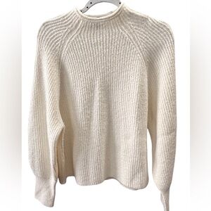 Express Cozy Cream Ribbed Sweater size S